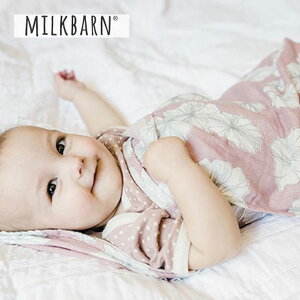 オーガニックテキスタイルのおくるみ！”MILKBARN（ミルクバーン）”MUSLIN SWADDLE（モスリンスワドル）【ブランケット 出産祝い タオルケット 日除け 虫除け 授乳ケープ】