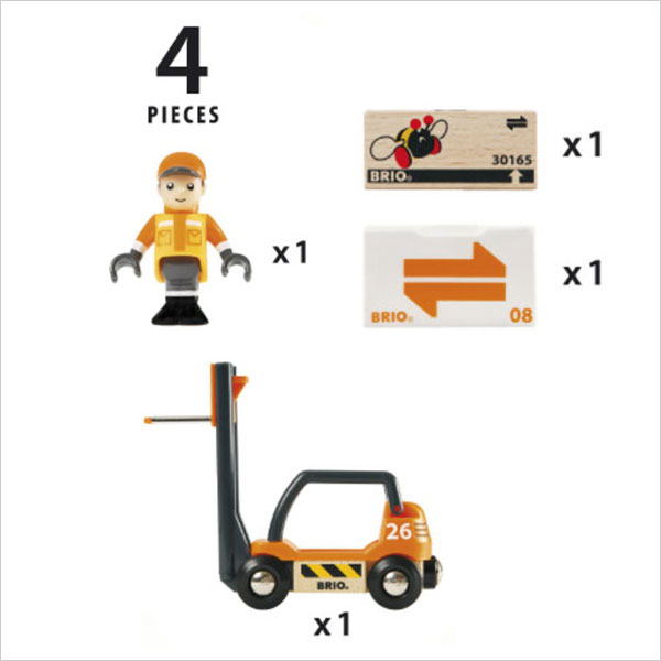 フォークリフトで荷物を運ぼう！ BRIO（ブリオ）フォークリフト 【BRIO】 ブリオ ...