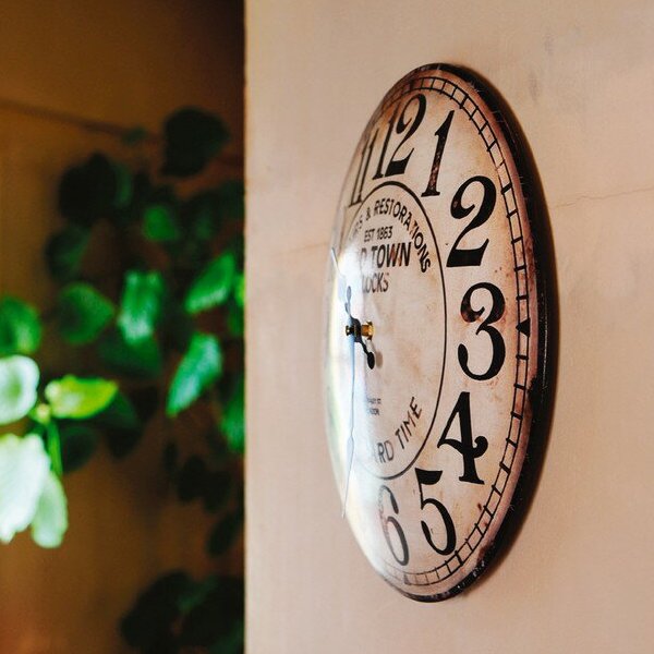 アンティークプリントの壁掛時計!WALL CLOCK ”WORK HOUSE” インテリア雑貨&キッチン雑貨のお店hono おしゃれ かわいい プレゼント ギフト 内祝い 小物 [2]