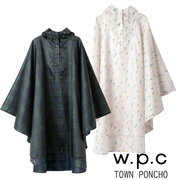 持ち歩きにピッタリ！W.P.C レインコート　TOWN PONCHO R-1077 雨の日 晴れの日 台風 雪 雨 雨具 雨降り フェス 自転車 レイン レイングッズ 撥水 防水 カバー アウトドア レジャー 旅行 かわいい カワイイ 可愛い おしゃれ オシャレ お洒落 便利グッズ