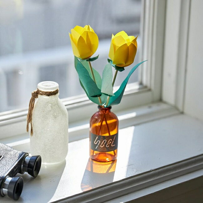 組み立てるインテリア！SOEL（ソエル）チューリップ【ペーパークラフト キット 紙 安全 リードディフュ..