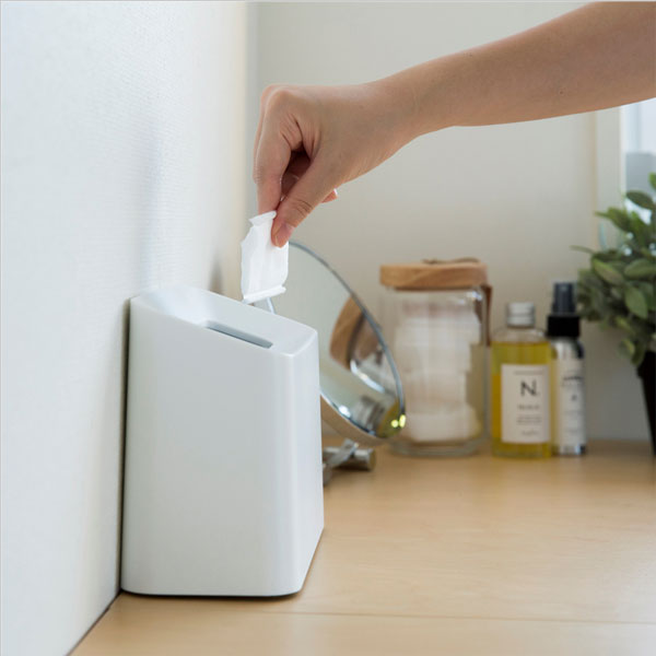 hono(照明・インテリア雑貨)のシンプルスマートなゴミ箱！ Tubelor Cotton Trash（チューブラーコットントラッシュ） 【ideaco ゴミ箱 ごみ箱 チューブラー TUBELOR ダストボックス イデアコ 木目 新生活 スリム　コットントラッシュ】 トラッシュボックス ゴミ入れ ごみ箱 ゴミ箱 ず入れ くず箱｜アングル2