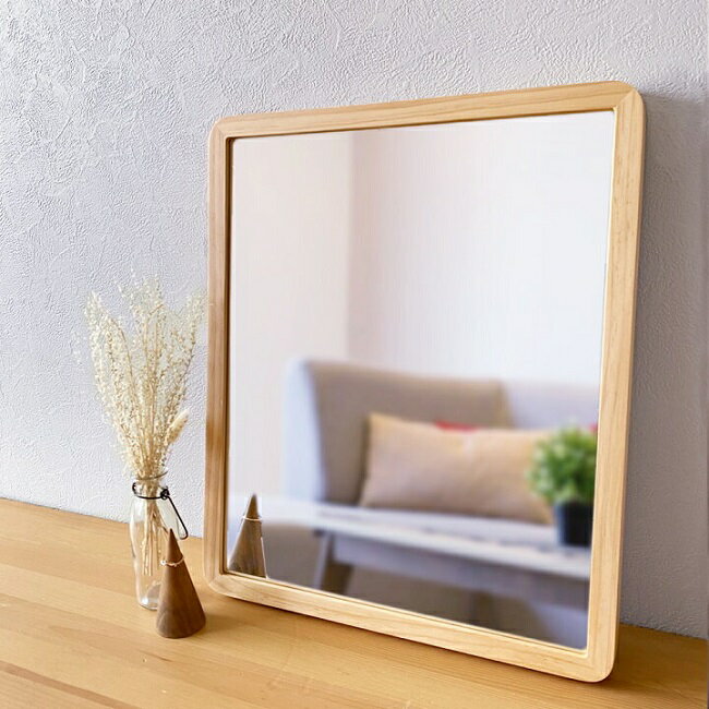 無垢材で作られたシンプルな木枠ミラー!Acoustic(アコウスティック)ウッドフレームミラー 3XL【壁掛 天然木 大型 角丸型 銀引き鏡 日本製 国産 ウォールミラー】シンプル おしゃれ インテリア オシャレ 雑貨 小物 プレゼント ギフト hono [2]