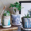 個体差を楽しむテラコッタ製プランター!PLASTER POT(プラスターポット)S【鉢 素焼き 花器 底穴 釉薬 貫入】