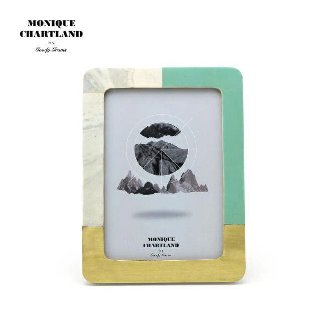 Rakuten - レトロな配色の角丸フォトフレーム！”MONIQUE CHARTLAND”PHOTO FRAME -YADUVEER-【写真立て ハンドクラフト 工芸 ハンドメイド 民芸品 ヴィンテージ 真鍮 2L】インテリア雑貨＆キッチン雑貨のお店hono おしゃれ かわいい プレゼント ギフト 内祝い 小物
