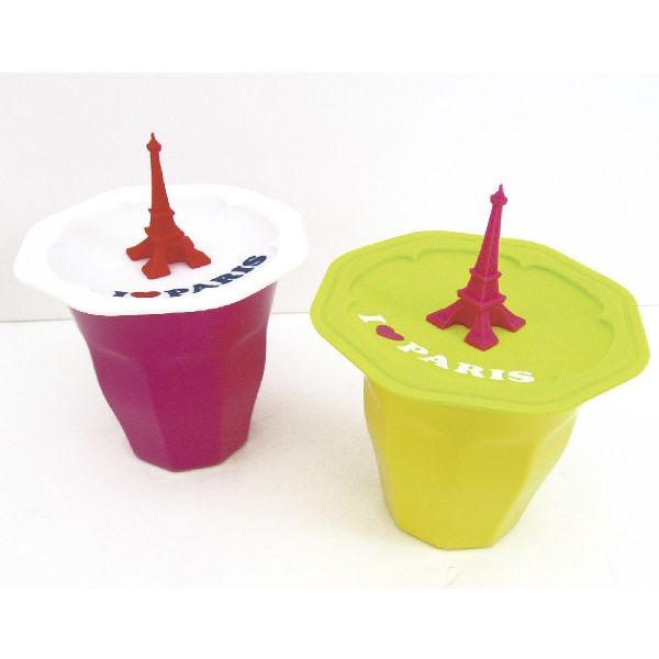 パリ土産っぽいシリコン製カップキャップ! CUP CAP EIFFEL(カップキャップ エッフェル)【キッチン キッチングッズ プレゼント プチギフト にも!】...