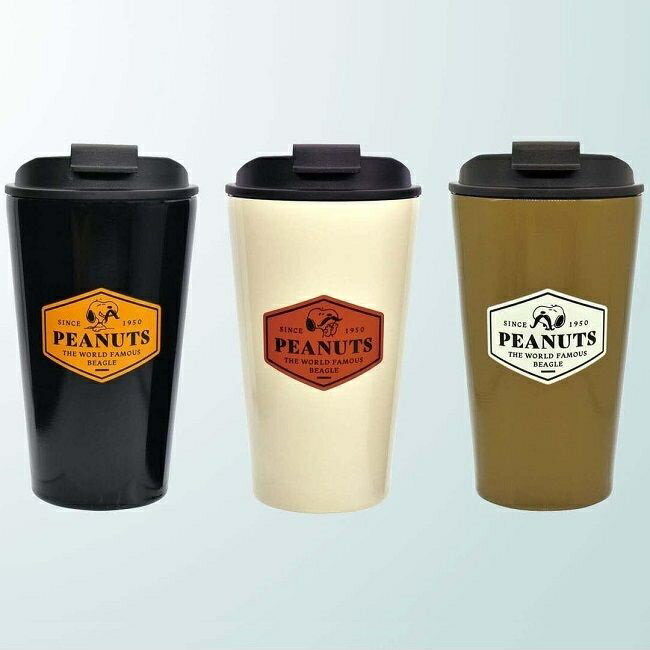 Rakuten - 保温保冷効果のある蓋付きステンレスタンブラー！PEANUTS STAINLESS TUMBLER WITH LID MUSTACHE【ピーナッツ SNOOPY スヌーピー キャップ 蓋つき キャラクター】