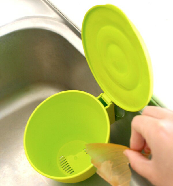 シンク内スペースを有効活用! 吸盤付き水切りポット”Ripple(リップル)” 【水切り リップル 台所 シンク キッチン用品 生ごみ ゴミ箱 新生活 一人暮ら...