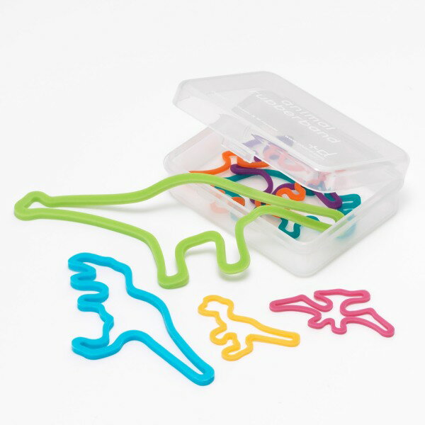 愛着と驚きがある恐竜フォルムの輪ゴム! Animal Rubber Band(アニマルラバーバンド)ディノギフトボックス×10パック 【輪ゴム】【ゴム】【あさい...