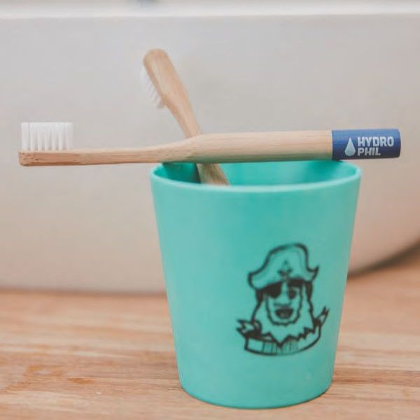 竹で作られたサスティナブルな歯ブラシ！“HYDROPHIL（ハイドロフィル）”サスティナブル キッズトゥースブラシ（ダークブルー ソフト）×12本【歯磨き 持続可能 洗面 オーラルケア】