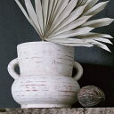 持ち手付きのテラコッタ製プランター!CURIO POT(クリオポット)S【鉢 素焼き 花器 底穴】