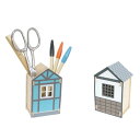 木と紙で作るハウス型ペンホルダー!PLAY-DECO(プレイデコ)HOUSE インテリア雑貨&キッチン雑貨のお店hono おしゃれ かわいい プレゼント ギフト...