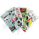 【在庫限り!90%off♪】ヨーロピアンレトロなキャンバス地ステッカー!canvas sticker(キャンバスステッカー)×5枚【シール ヨーロッパ 欧州】
