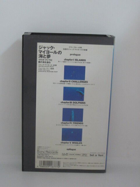 H513797【中古・VHSビデオ】「ジャック・マイヨールの海と夢イルカ・クジラと南の海を潜る」出演:ジャック・マイヨール音楽:ジョン・ルーリー