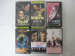 HVS02755【送料無料】【中古・VHSビデオセット】「フェイク　訣別の街　シー・オブ・ラブ　ディックトレイジー　エニイギブンサンデー　シモーヌ　字幕スーパー版 ＜アル・パチーノ＞ ●6本●」