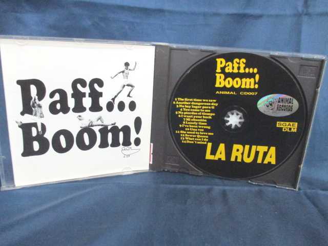 ♪#6 03828♪ 【中古CD】 LA RUTA PAFF...BOOM! 洋楽 ケースに割れあり。 「The First Time We Saw」「Another Dangerous Day」「No Hay Lugar Para Ti」他。全14曲収録。 ◎ 購入前にご確認ください ◎ □商品説明 ◎中古品（レンタル落ち・販売落ち）のCDになります。 ◎中古品のため再生・動作に影響ない程度の使用感・経年劣化がある場合がございます。 ◎ケース・パッケージ・盤面の汚れやシール等に関して、こちらでできるだけクリーニング致しますが、取れない場合がございます。 ◎ケースに割れ、キズなどがある場合がございます。 ◎ケースが著しく破損、欠損している場合は写真に映っているものとは別のケースで送らせていただく場合がございます。 ◎帯や歌詞カード・ジャケットは、破れやテープ補強、もしくは付属していない場合がございます。 ◎状態について神経質な方はご購入をお控えください。 ○受注受付は24時間行っておりますが、別サイト併売の為、品切れの際は申し訳ございませんがキャンセルとさせていただきます。 その際、必ずメールにてご連絡させていただきますが、お客様の設定によっては受信できない可能性もございますことをご理解・ご了承いただきたくよろしくお願いいたします。