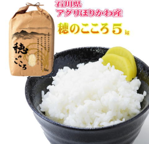 令和元年産新米　穂のこころ5Kg　白米　送料無料※一部地域別途負担