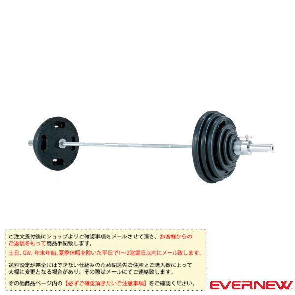 [送料別途]50φラバーバーベル 150kgセット（ETB380）『オールスポーツ トレーニング用品 エバニュー』