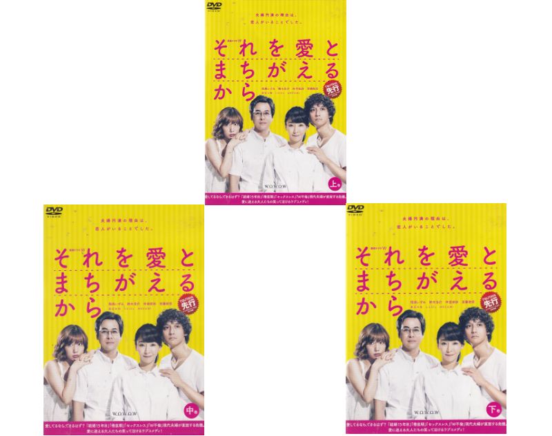 ☆【SALE】連続ドラマW それを愛とまちがえるから 　全3巻セット　主演　稲森いずみ、鈴木浩介　中古DVD