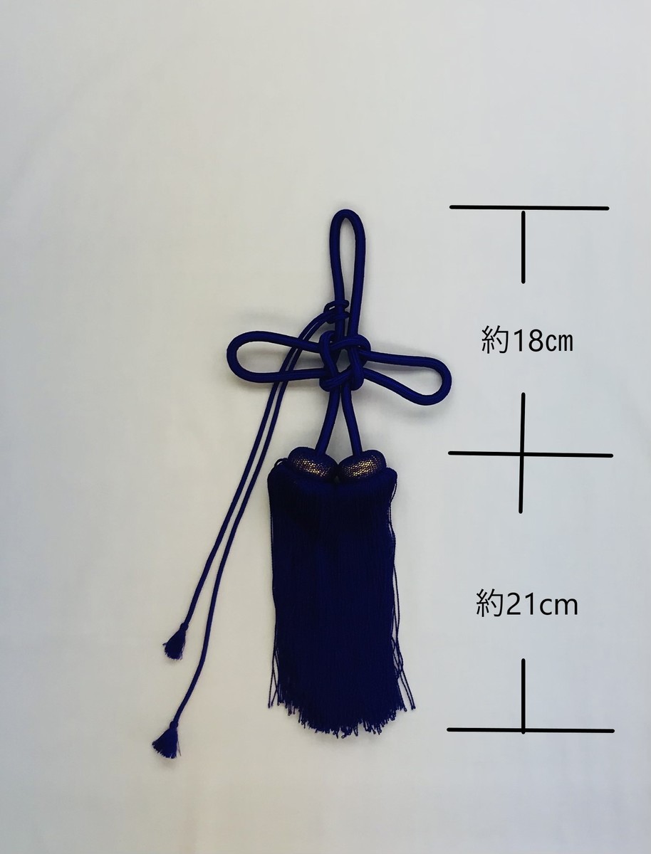 揚巻付き房　紫　日本製房の長さ　7寸（約21cm）
