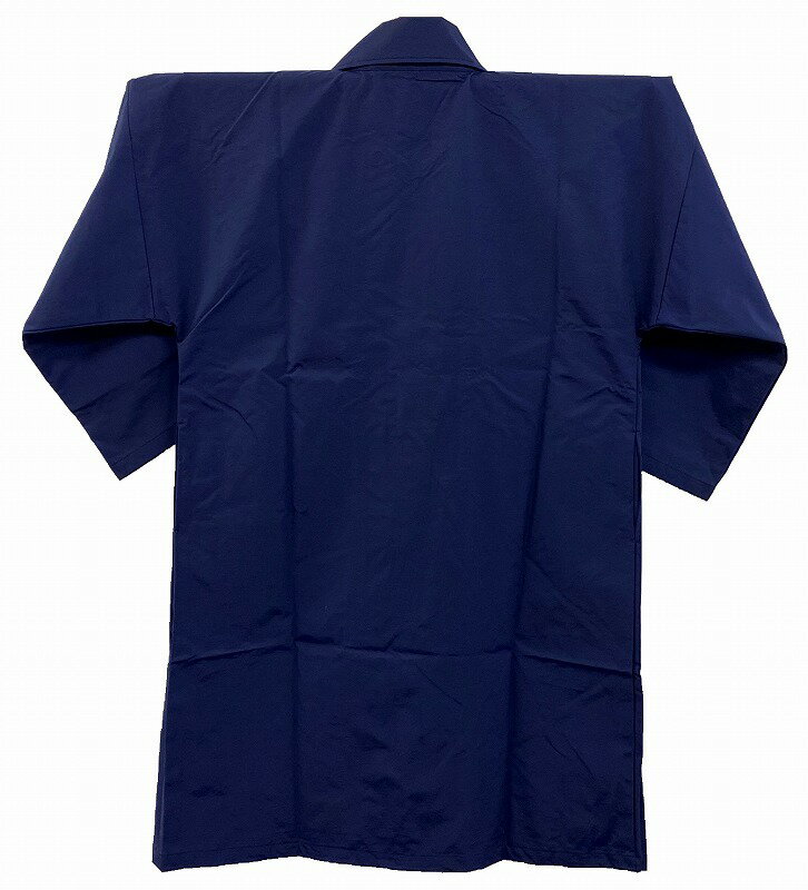 被布コート（被布カッパ）紺（和装用）S・M・Lナイロン100％　比翼仕立て法被、袢纏、着物に、雨天に、防寒に最適！ 3