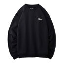 BLUCO ブルコ : ロゴ クルーネックスウェット(パイル) BLACK