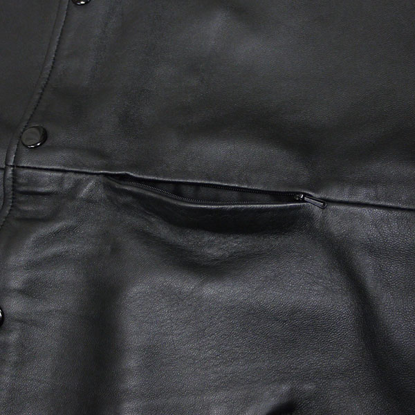 BLUCO WORK GARMENT ブルコ : レザーコーチジャケット BLACK