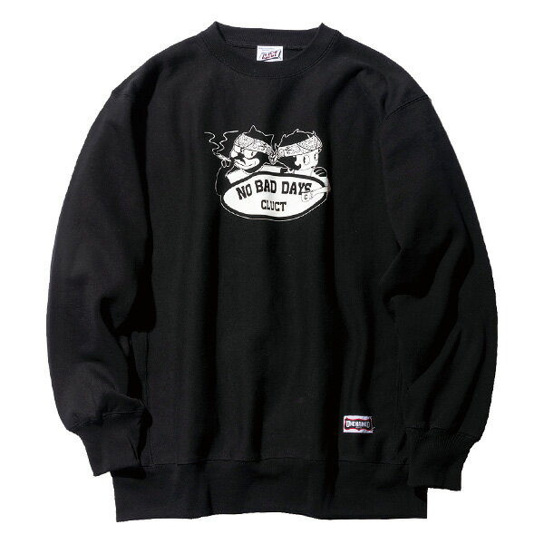 CLUCT クラクト : ベティフェリックス クルーネックスウェット(裏起毛) BLACK