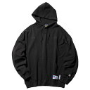 CLUCT クラクト × RUSSELL ATHLETIC ラッセルアスレティック : プルオーバーパーカ(裏起毛) BLACK