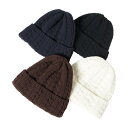 RACAL ラカル : ウール ケーブルニットビーニー BLACK,NAVY