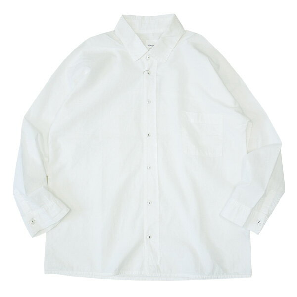 REMILLA レミーラ : 9分袖ドットジャガード ドルマンシャツ White