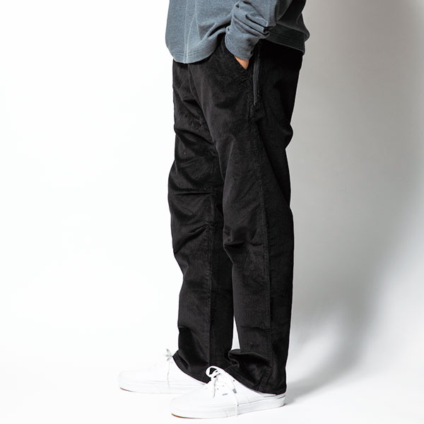 ROARK REVIVAL ロアーク リバイバル : テーパード イージーコーデュロイパンツ BLACK