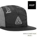 HUF ハフ キャップ ブラック 帽子 黒 20代 30代 40代 ストリート スケート ラップ バトル テラスハウス 衣装 メンズ レディース 男女兼用 CONCEAL POCKET VOLLEY 100 Polyester BLACK