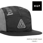 HUF ハフ キャップ ブラック 帽子 黒 20代 30代 40代 ストリート スケート ラップ バトル テラスハウス 衣装 メンズ レディース 男女兼用 CONCEAL POCKET VOLLEY 100% Polyester BLACK