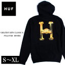 HUF ハフ パーカー プルオーバー GREATEST HITS CLASSIC H P/O HOODIE ストリート スケート ファッション メンズ レディース 男女兼用 20代 30代 40代 4サイズ ブラック 黒 インスタ ストリート スケート SKATE STREET S M L XL アメリカ ブランド 大きいサイズ クリスマス