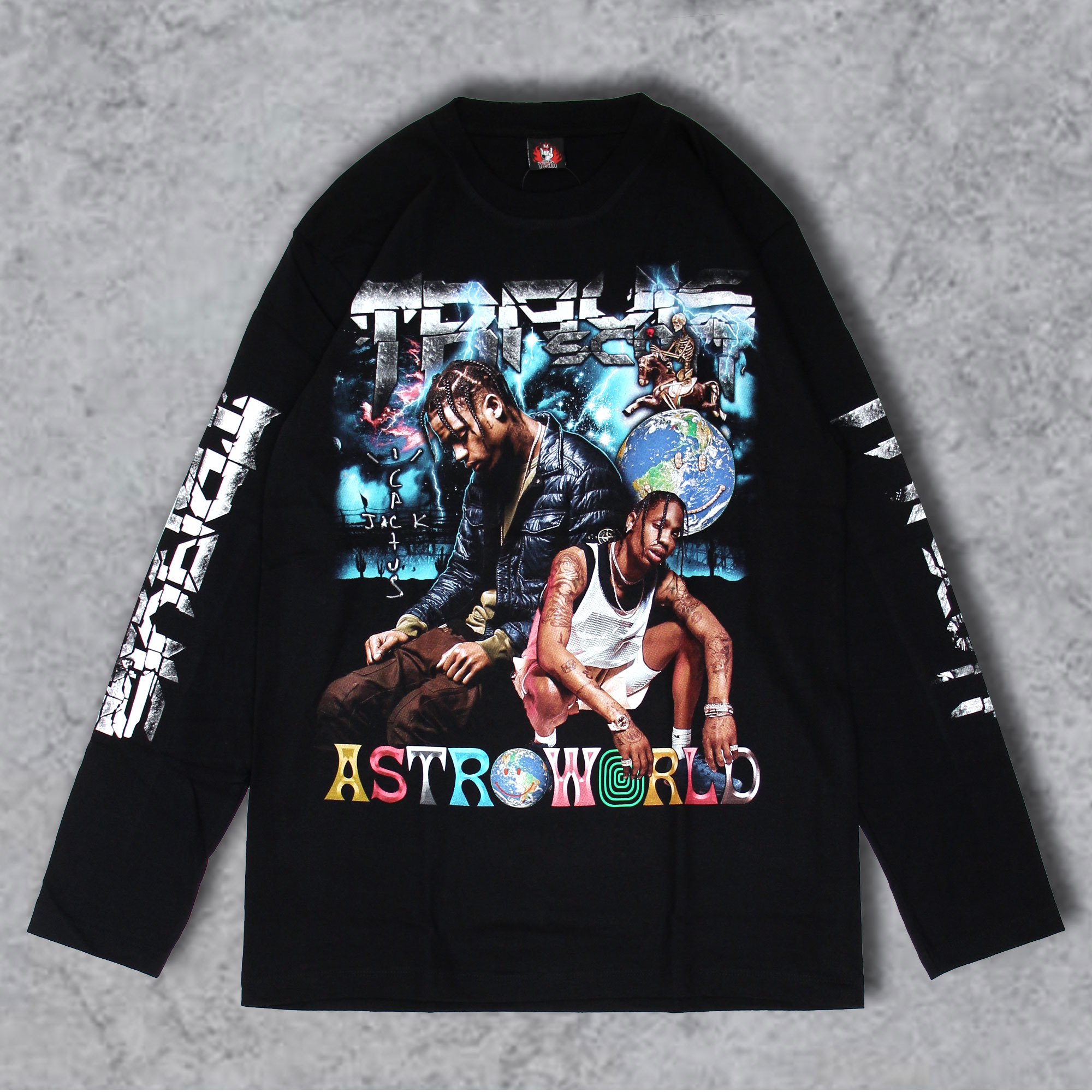 【 別注 長袖 】メンズ ロンT ブランド ラップT アーティストT インポートTシャツ Jack'n da Box ジャッキンダボックス バンT M~2XL 大きいサイズ ペアー 男女兼用 ユニセックス モデル zozo town ゾゾタウン 黒T ブラック セレブ 20代 30代 40代 50代 60代 流行ってる 厚手