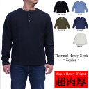 ロンハーマン 服 メンズ 【HOODBERG BUYER'S PICK】麺100% 超肉厚 サーマル ヘンリーネック supre Heavy weight ロンT 長袖 大人カジュアル インナー もてる ロンハーマン RHC surf style アメカジ 春 夏 秋 冬 綺麗目 ファッション メンズ M L