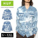 HUF ハフ デニムシャツ TWENTY DENIM OVERSHIRT S~XXL 20周年記念モデル ストリート スケート ファッション メンズ レディース 男女兼用 定番 もてる 20代 30代 40代 50代 60代 ユニセックス SKATE STREET S M L XL XXL プレゼント 柄シャツ 春 夏 秋 冬 zozo town