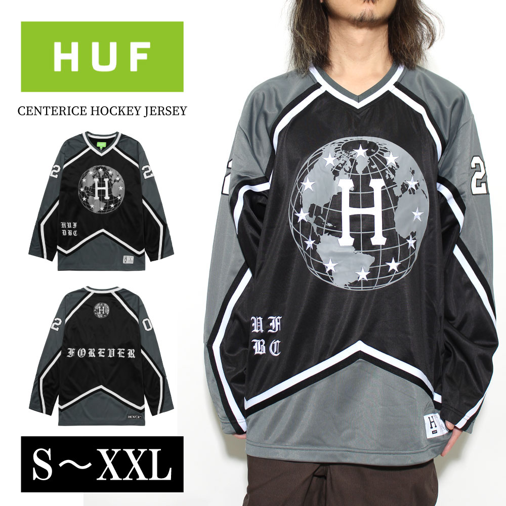 HUF ハフ ホッケー シャツ CENTER ICE HOCKEY JERSEY S~XXL 20周年記念モデル ストリート スケート ファッション メンズ レディース 男女兼用 定番 もてる 20代 30代 40代 50代 60代 ユニセックス S M L XL XXL プレゼント ワークシャツ 柄シャツ 春 夏 秋 冬 zozo town