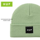 ハフ  帽子 メンズ HUF ハフ HUF BOXLOGO BEANIE BASIL ハフ ボックスロゴ ニット帽 帽子 ビーニー ワッチ ショートビーニー スケート ブランド スケボー メンズ レディース 男女兼用 プレゼント スノボー パステルカラー 緑 グリーン アメリカ ブランド ファッション雑貨 映える zozo town