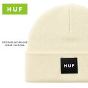 HUF ハフ HUF BOXLOGO BEANIE NATURAL ハフ ボックスロゴ ニット帽 帽子 ビーニー ワッチ ショートビーニー スケート ブランド ...