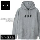 HUF ハフ パーカー プルオーバー ESSENTIALS OG LOGO P/O HOODIE HEATHER GREY OGロゴ スウェット 大きいサイズ アメリカンサイズ メンズ スケーター ファッション ストリート S M L XL XXL ストリート バーロゴ BAR LOGO アメリカ ブランド ZOZO TOWN zozotown ゾゾタウン