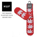 【代引き以外の購入方法でネコポス対応可能商品】HUF ハフ 靴下 PLANT LIFE SOCK RESORT RED ハフ スケート ソックス スノボー スケ...