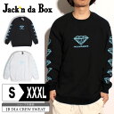 Jack'n da Box パーカー メンズ スウェット クルーネック トレーナー 裏起毛 トップス コーデ ストリート 大きいサイズ S-XXL 全2色 ブラック アッシュグレー 春 秋 冬 オシャレ メンズファッション 20代 30代 40代 50代 zozo town DIA ダイアモンド ゾゾタウン ZOZOTOWN