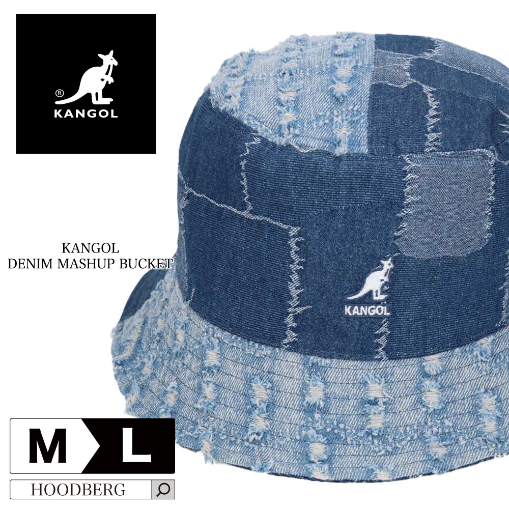 楽天HOODBERGKANGOL カンゴール バケットハット Denim Mashup Bucket デニム ヴィンテージ カンゴルー 帽子 メンズ レディース M L DENIM デニム ストリート RUNDMC カンガルーマーク 限定デザイン ストリート ファッション ダンス スケート B-BOY B-GIRL zozo town ZOZOTOWN ゾゾタウン