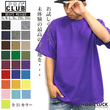 プロクラブ Tシャツ PRO CLUB 半袖Tシャツ ヘビーウェイト 無地 B系 ストリート パステル 淡い色 2XL 3L USサイズ メンズ レディース シャツ Tシャツ 厚手 厚手のTシャツ 文化祭 プレゼント クラスTシャツ