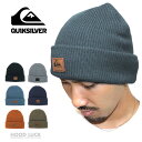 クイックシルバー ニット帽 QUIKSILVER ニットキャップ ロゴパッチ サファー サーフィン スキー スノ－ボード キャンプ アウトドア メンズ レディース