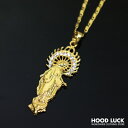 ネックレス メンズ レディース ジルコニア マリア様 アクセサリー NECKLACE HIPHOP チェーン ストリート スト系 B系 ストリートアイテム カニ...