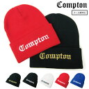 ニット帽 COMPTON×HOOD LUCK オリジナル コンプトン COMPTON ニット帽 ニット フッドラック ヘッドウエア