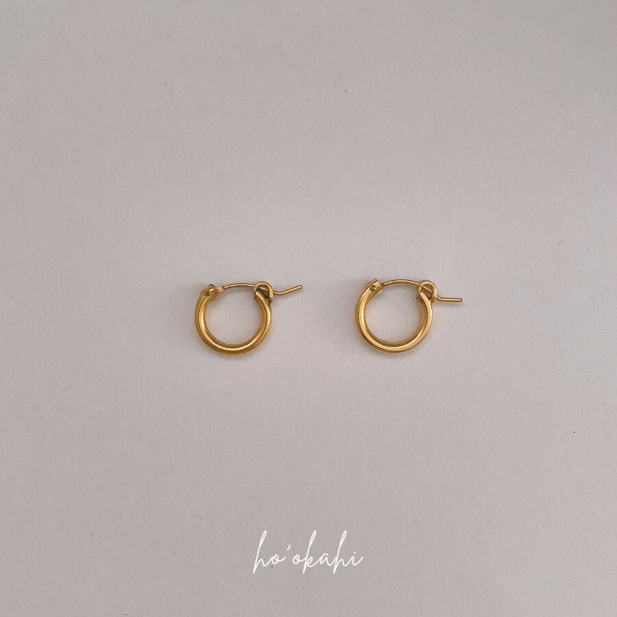 【K14gf】フープピアス【13mm】シンプル フープ ピアス 14kgf ゴールドフィルド ゴールド アレルギー対応 金メッキ 華奢 細身 ミニサイズ 小ぶり お洒落 大人かわいい 大人 上品 可憐 メンズ レディース 両耳 男女兼用